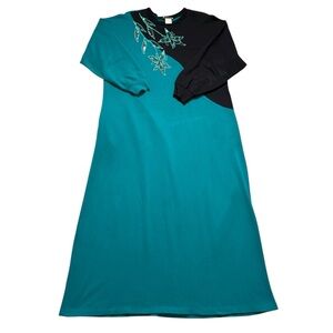 VTG Long maxi house dress gown large